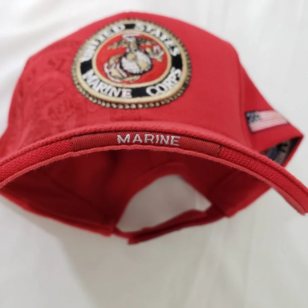 United States Marine Corp Baseball Cap / Hat from City Hunters, Red, Adjustable